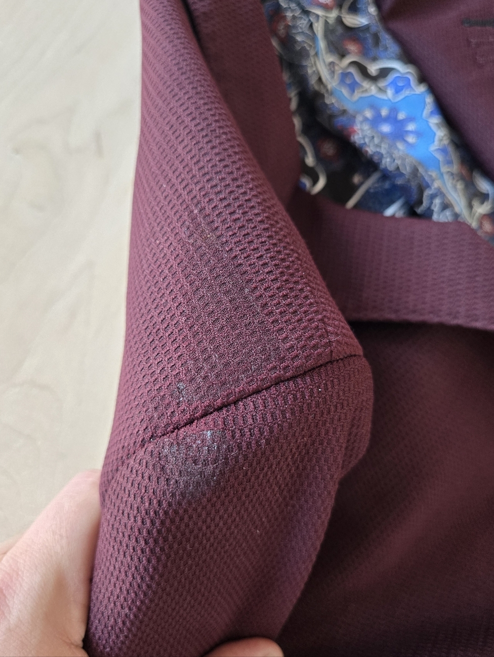 AU NOIR Burgundy Single-Breasted Blazer - damage - Picture 13 of 13